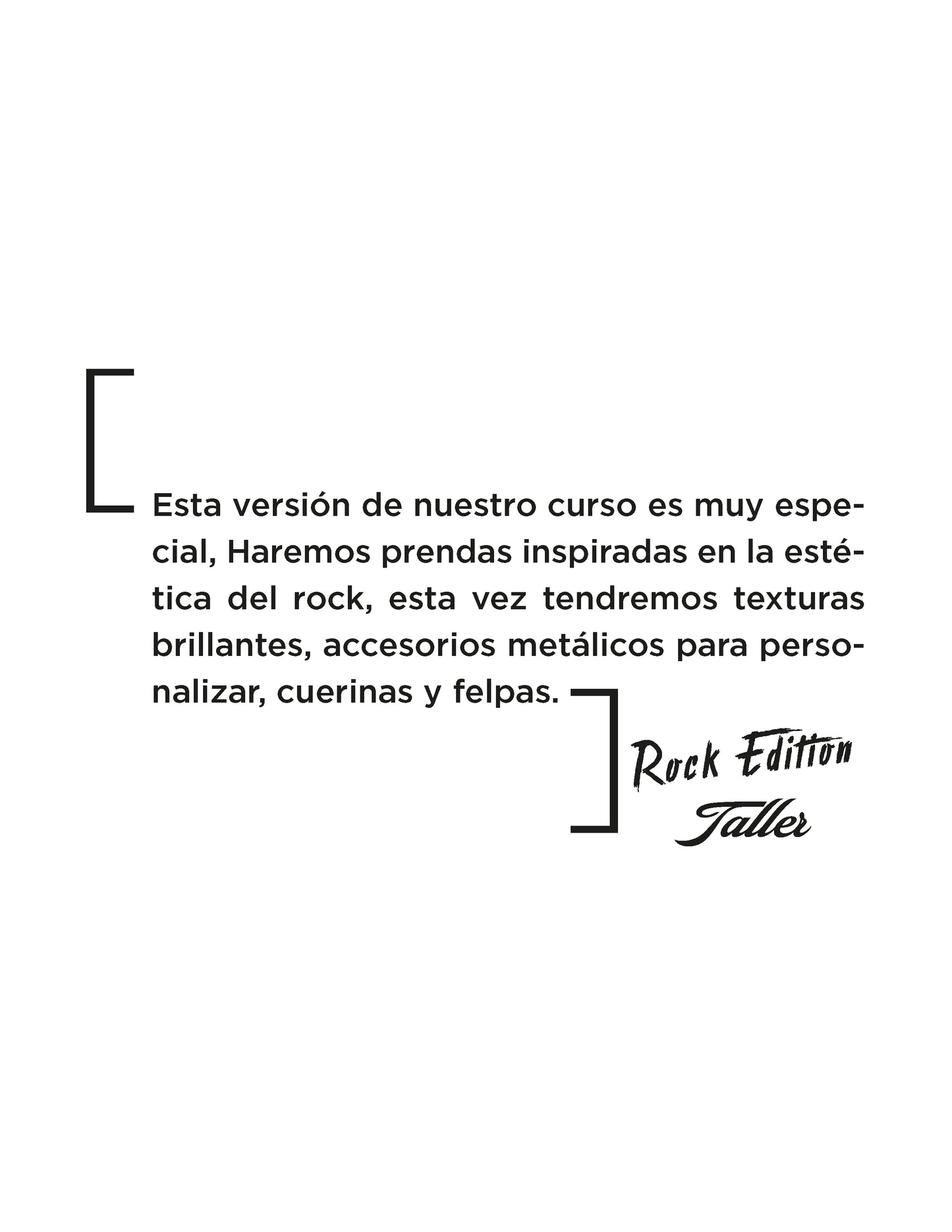 CURSO SIN COSTURA - ROCK EDITION